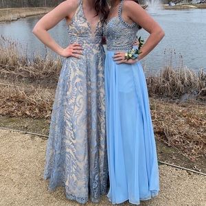 Light blue Sherri hill prom dress